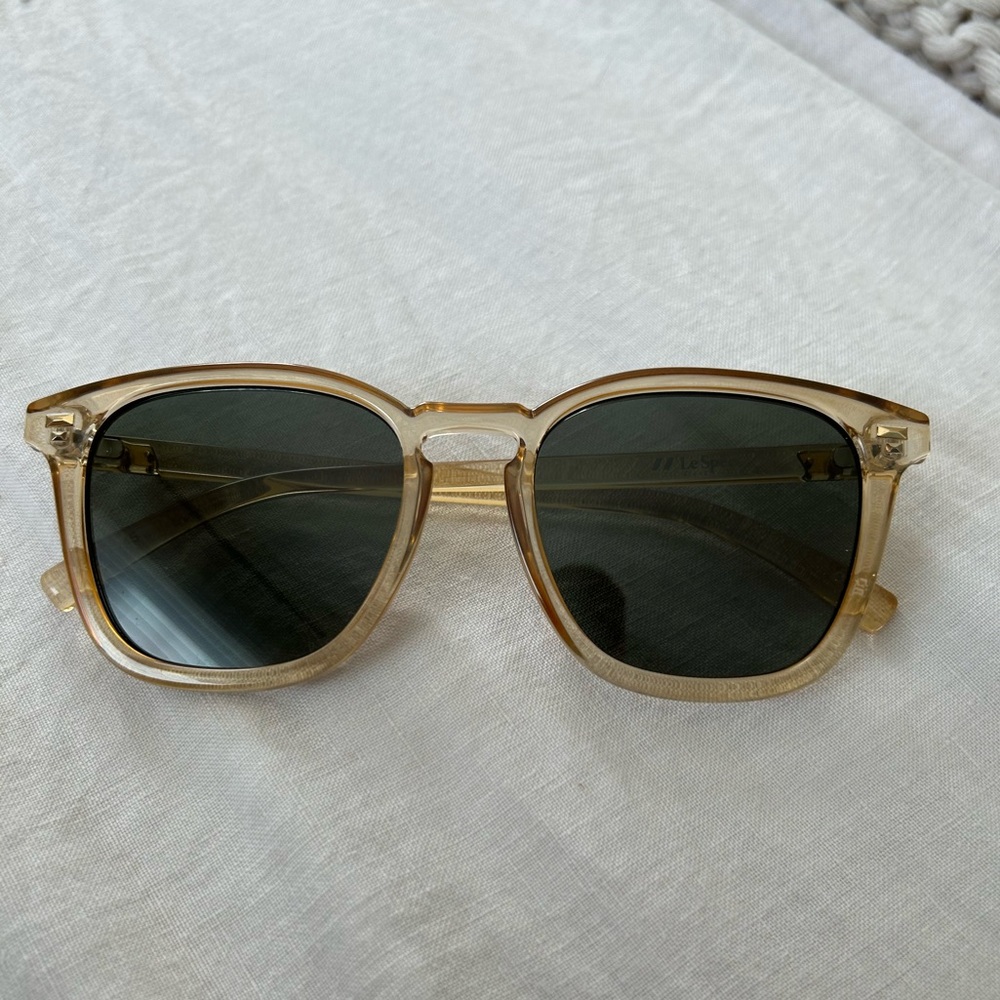Le Specs Big Deal Sunglasses in Sand